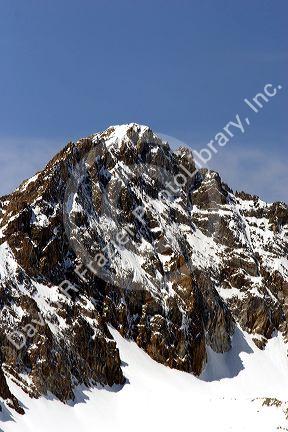 Snowy peak is a part of the Sawtooth Mountain range in Idaho.