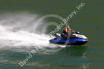 Jet skiing at Lucky Peak Reservior near Boise, Idaho.
