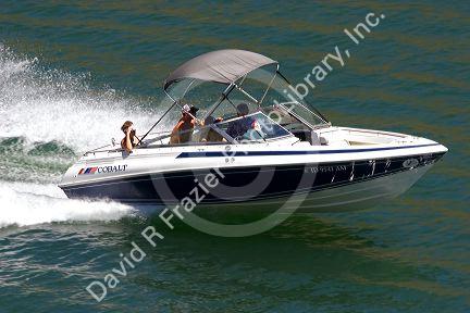 Recreation boating at Lucky Peak Reservior near Boise, Idaho.