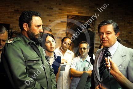 Fidel Castro and The Chairman of the U.S. Senates Foreign Relations Committee Frank Church in Havana, Cuba.