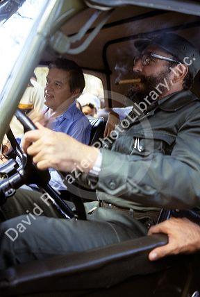 Fidel Castro and The Chairman of the U.S. Senates Foreign Relations Committee Frank Church in Havana, Cuba.