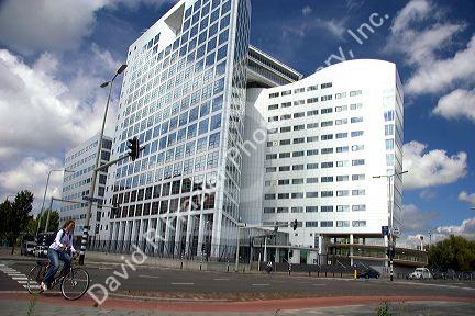 The International Criminal Court building at The Hague in the province of South Holland, Netherlands.