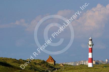 Nieuwpoort Lighthouse at Nieuwpoort in the province of West Flanders, Belgium.