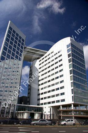 The International Criminal Court building at The Hague in the province of South Holland, Netherlands.