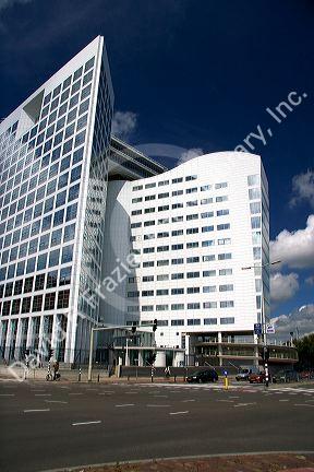 The International Criminal Court building at The Hague in the province of South Holland, Netherlands.