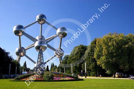 The Atomium monument at Brussels, Belgium.