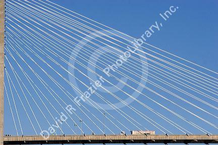 Cables of the Talmadge Memorial Bridge in Savannah, Georgia.