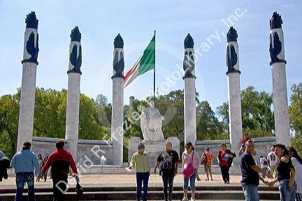 The Monument of the Heroic Cadets in Chapultepec Park in Mexico City, Mexico.