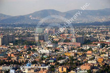 Aerial view of Mexico City, Mexico.