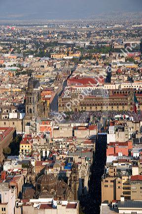 Aerial view of Mexico City, Mexico.