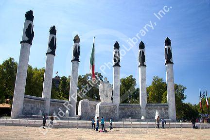 The Monument of the Heroic Cadets in Chapultepec Park in Mexico City, Mexico.