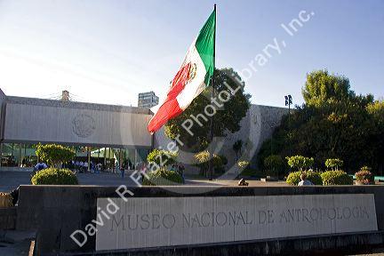 The front entrance to the National Museum of Anthropology in Mexico City, Mexico.