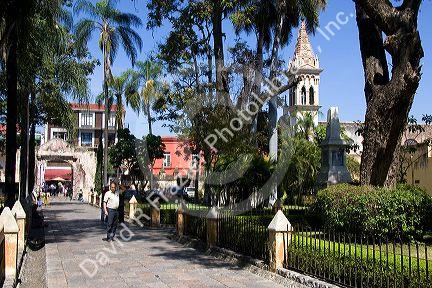 Cathedral grounds at Cuernavaca in the State of Morelos, Mexico.