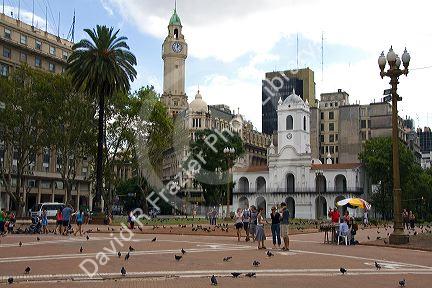 The Cabildo located in the Plaza de Mayo in Buenos Aires, Argentina.