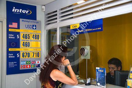 Money Exchange counter at Valparaiso, Chile.