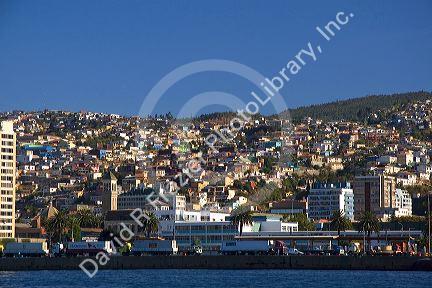 Harbor view of Valparaiso, Chile.