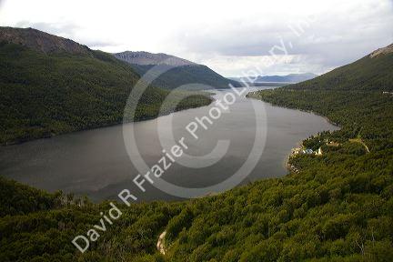 Lake Fagnano near Tolhuin, Tierra del Fuego, Argentina.