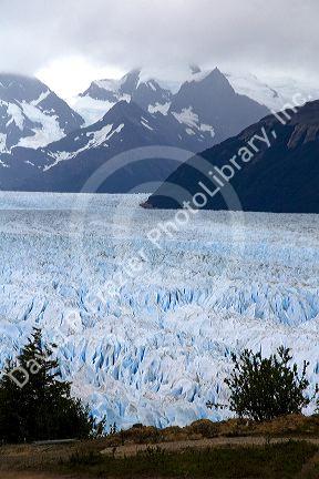 The Perito Moreno Glacier located in the Los Glaciares National Park in the south west of Santa Cruz province, Patagonia, Argentina.