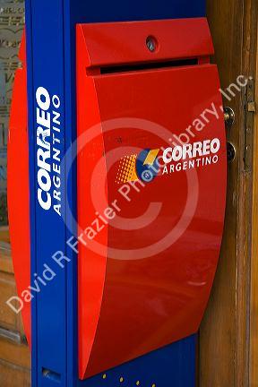 Mail box at Ushuaia on the island of Tierra del Fuego, Argentina.