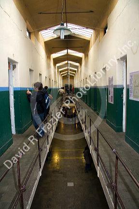 Interior of the Prison Museum at Ushuaia, Argentina.