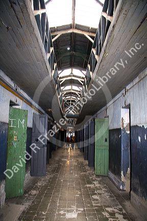 Interior of the Prison Museum at Ushuaia, Argentina.