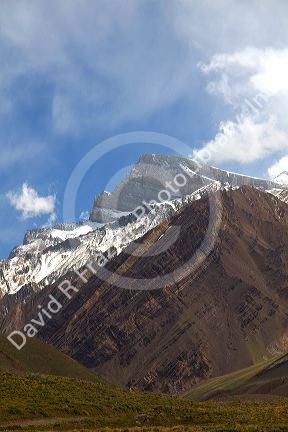 Mount Aconcagua in the Andes Mountain Range, Argentina.
