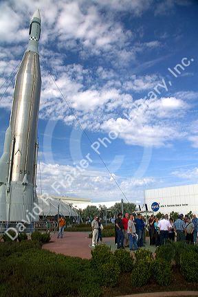 Rocket Garden at the Kennedy Space Center Visitor Center in Cape Canaveral, Florida.