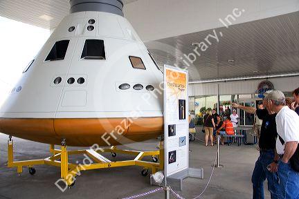 A model of the Orion spacecraft currently under development by NASA is part of Project Constellation, located at the Kennedy Space Center Visitor Complex in Cape Canaveral, Florida.