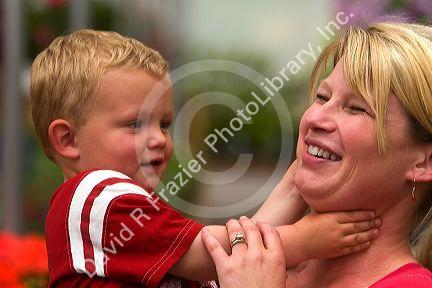 Mother and son in Nampa, Idaho. MR