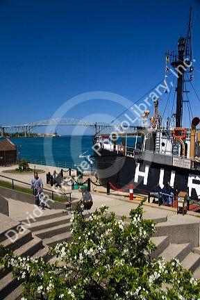 The Huron Lightship Museum at Pine Grove Park in Port Huron, Michigan.