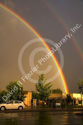 Double rainbow in Boise, Idaho.