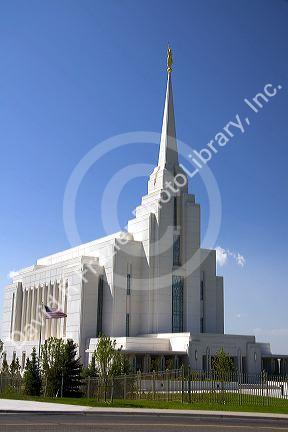 The Mormon Temple in Rexburg, Idaho.