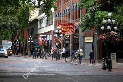 Shopping on Abbott Street in the Gastown area of Vancouver, British Columbia, Canada.