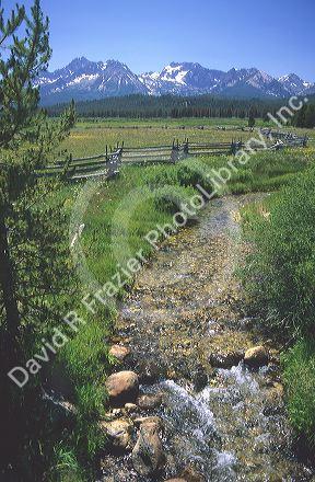 A view of the Sawtooth Mountains near Stanley, Idaho.