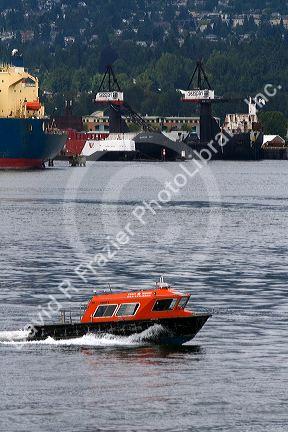 Pilot boat at Port Vancouver in British Columbia, Canada.