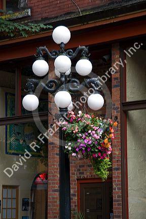 Lamp post in the Gastown area of Vancouver, British Columbia, Canada.