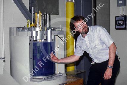 Nuclear physicist explains the workings of the Experimental Breeder Reactor II at the Idaho National Laboratory located in the desert between Arco and Idaho Falls, Idaho.