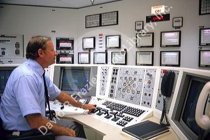 Nuclear reactor control room at the Idaho National Engineering Lab located in the desert between Arco and Idaho Falls, Idaho.