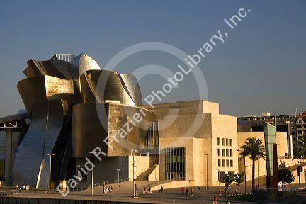 The Guggenheim Museum in the city of Bilbao, Biscay, Basque Country, northern Spain.