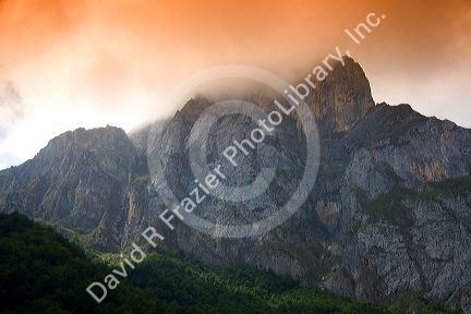 Picos de Europa at Fuente De, Liebana, Cantabria, northwestern Spain.