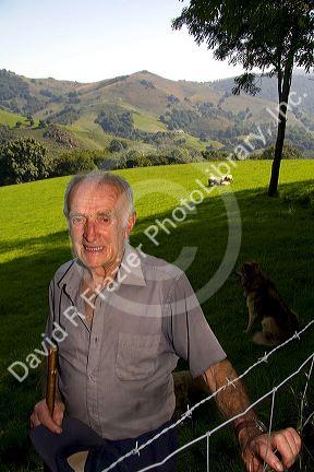 Basque shepherd in the Baztan Valley of the Navarre region of northern Spain.