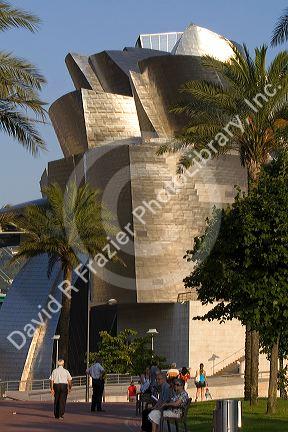 The Guggenheim Museum in the city of Bilbao, Biscay, Basque Country, northern Spain.