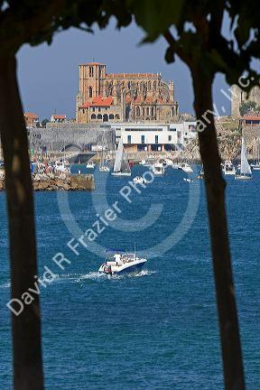 Church of Santa Maria in the harbor at Castro Urdiales, Cantabria, northern Spain.