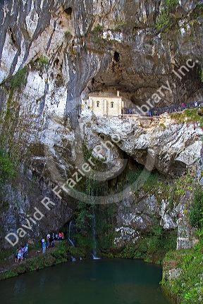 Holy Cave at Covadonga, Asturias, northwestern Spain.