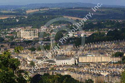 An overview of the city of Bath, Somerset, England.
