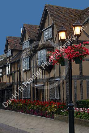 William Shakespeare's birthplace in the market town of Stratford-upon-Avon, Warwickshire, England.