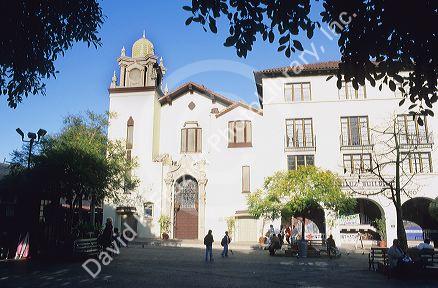 Olvera Street Plaza in Los Angeles, California.