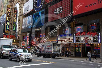 West 42nd Street atTimes Square in Manhattan, New York City, New York, USA.