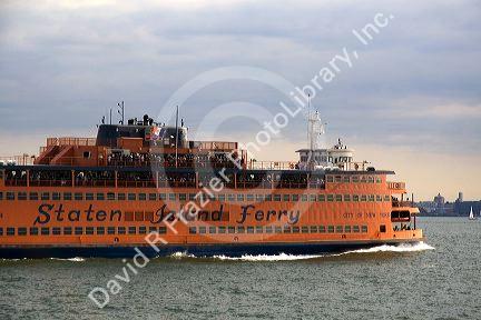 Staten Island Ferry in the New York Harbor, New York City, New York, USA.