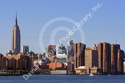 New York City skyline dominated by Empire State Building, New York, USA.